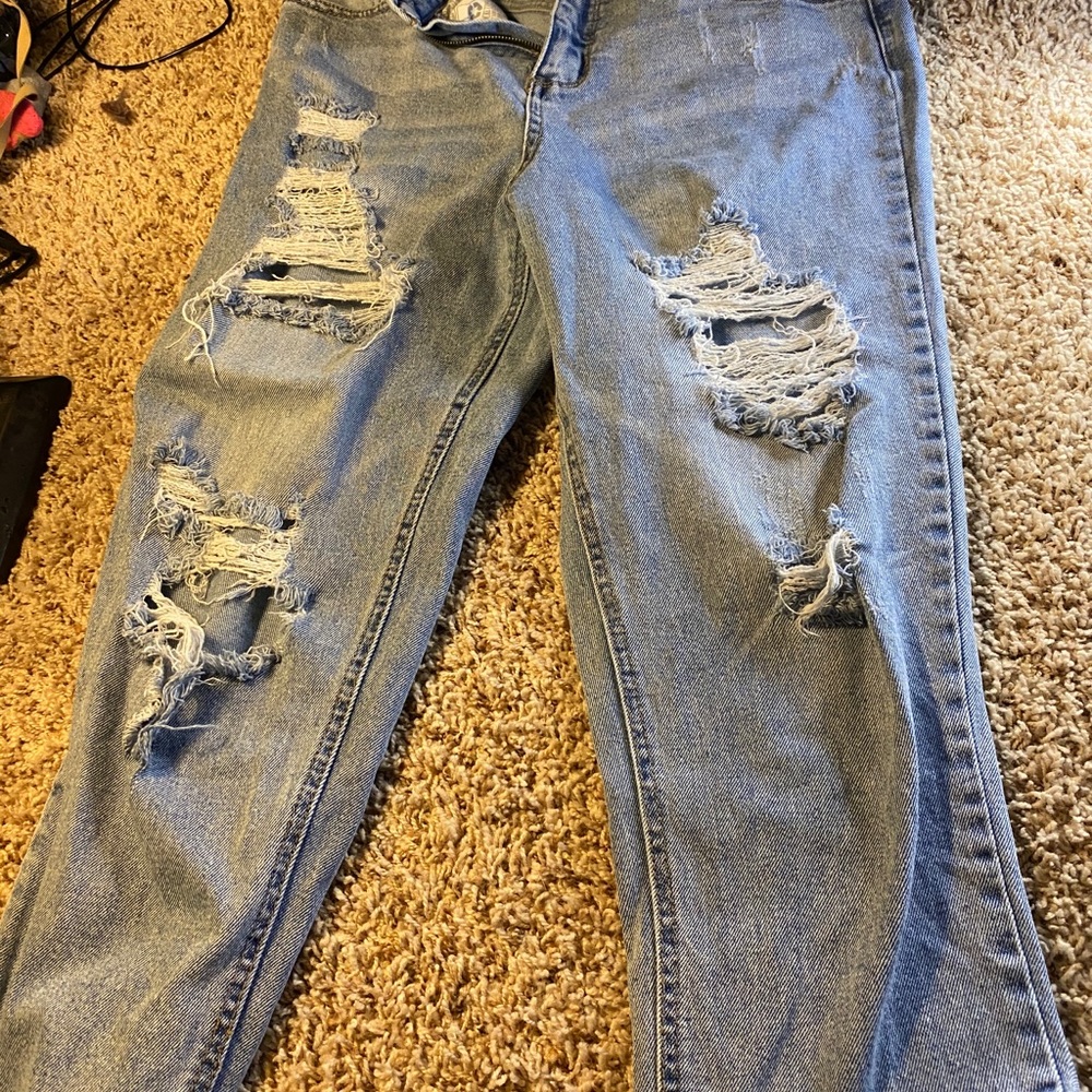 Ripped mom jeans